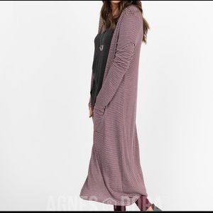 Agnes & Dora Duster Ribbed Orange Heather Grey XXXL